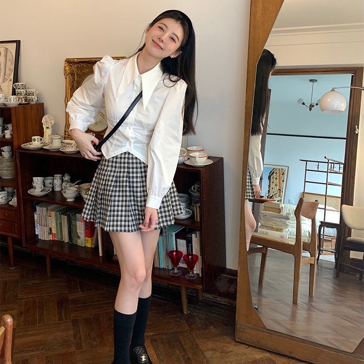 Spring-autumn fashion short-sleeved shirt for women