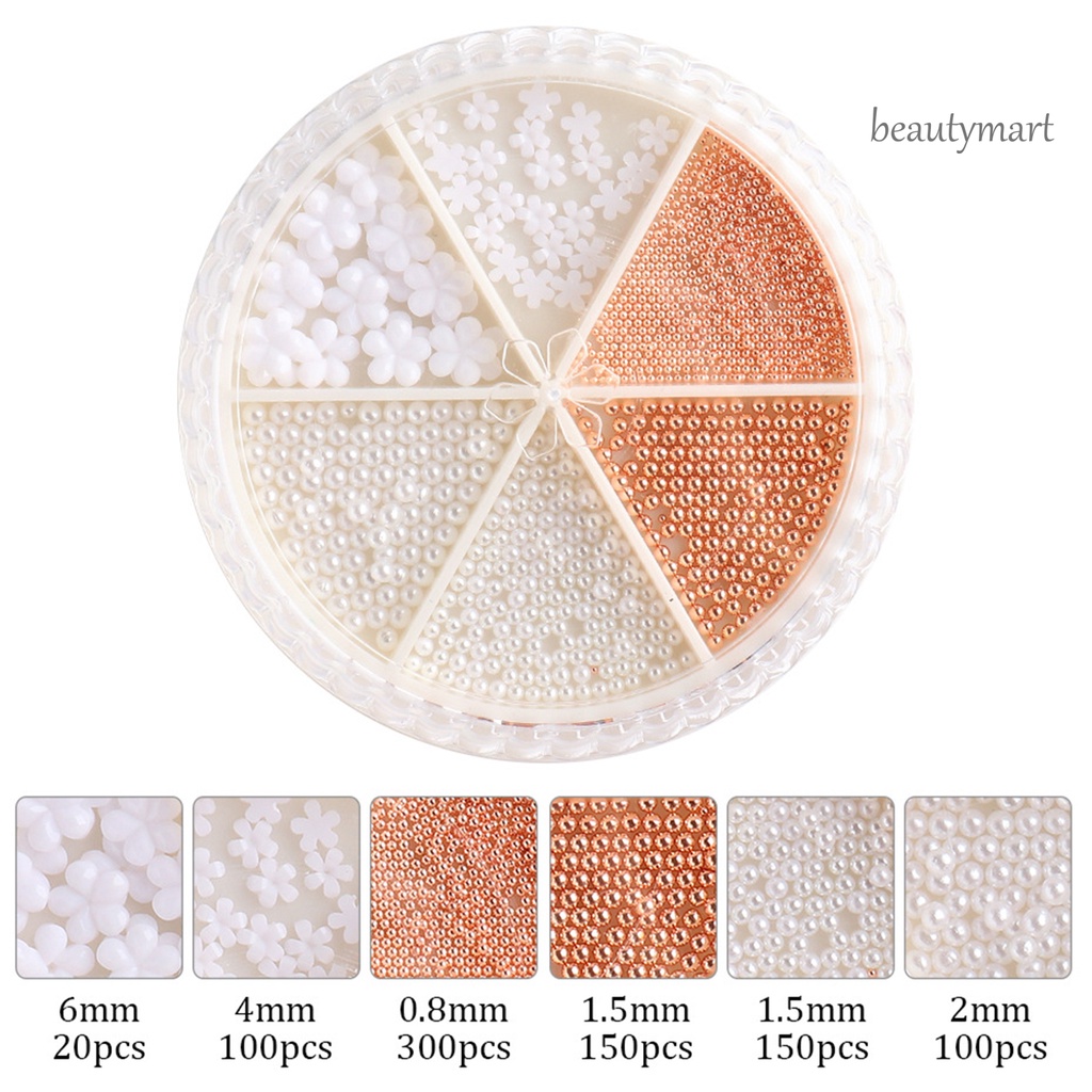 [Hàng mới về] Hạt ngọc trai giả 3D nhiều kích thước trang trí móng tay làm đẹp DIY sang trọng