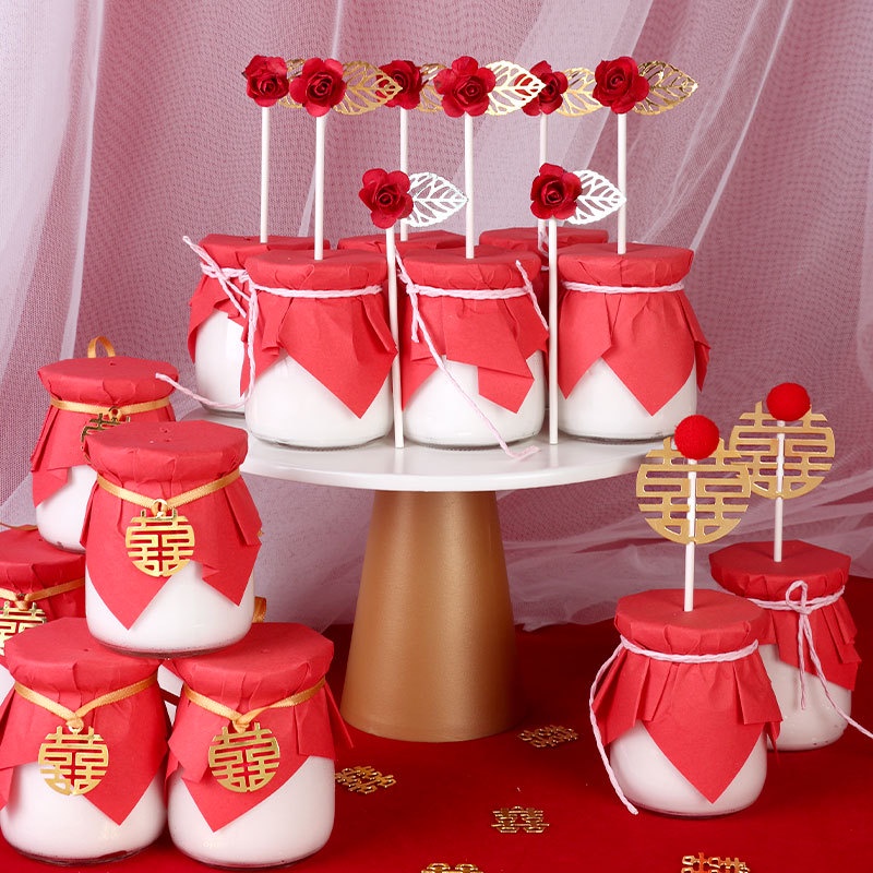 1 Set Thẻ Cắm Trang Trí Bánh Kem Cho Tiệc Cưới
