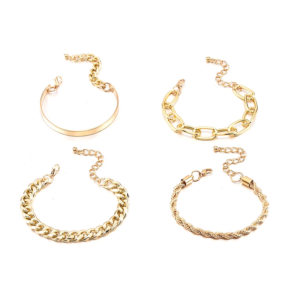 Set 4 vòng đeo tay phong cách boho thời trang dành cho nữ Yanqueens Đồ trang sức
