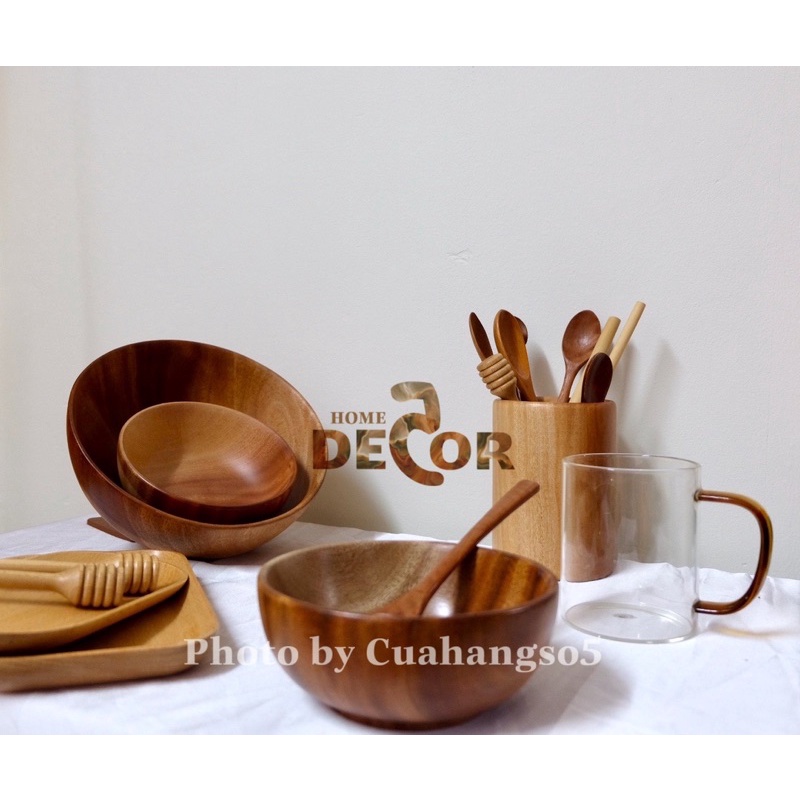 Ống đũa hộp đựng thìa đũa muỗng, ống đựng bút bằng gỗ cao cấp - lọ tròn/ ống trụ tròn đa năng