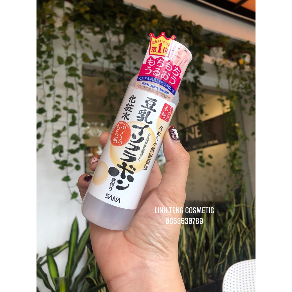 [Auth] Nước hoa hồng SANA Nameraka Isoflavone Facial Milky - Tinh chất mầm đậu nành Nhật Bản