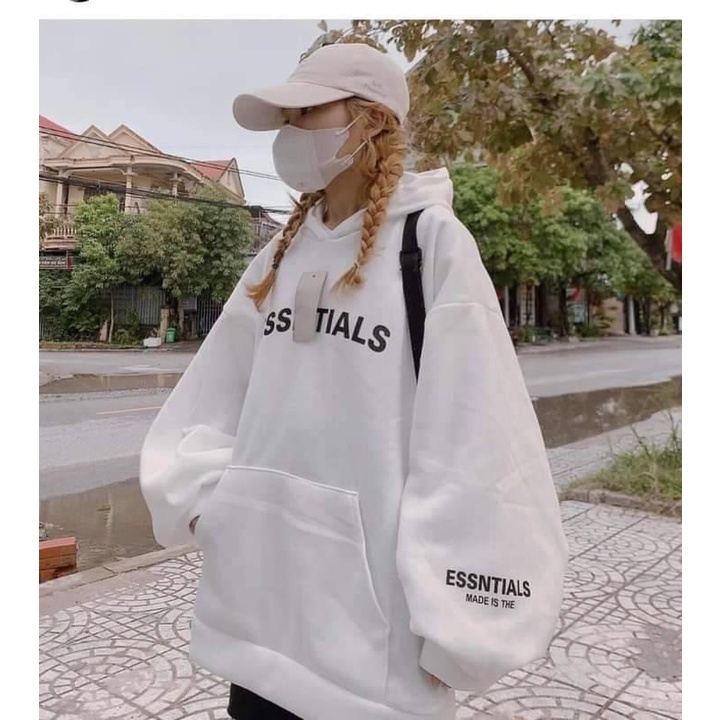 Áo nỉ mũ hoodie ESSENTIALS chất nỉ ngoại bao đẹp Phom to đại unisex ,hàng treo shop ok | BigBuy360 - bigbuy360.vn