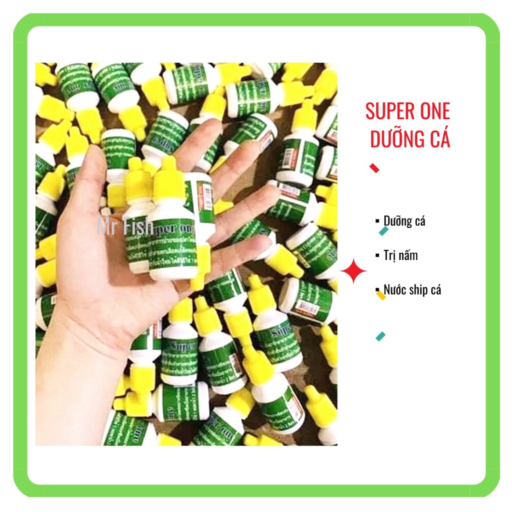 Dung dịch Super one Thái lan dưỡng cá - Ship cá, tr.ị nấm,phòng bệ.nh,x.ử lý trùn - Mr Fish