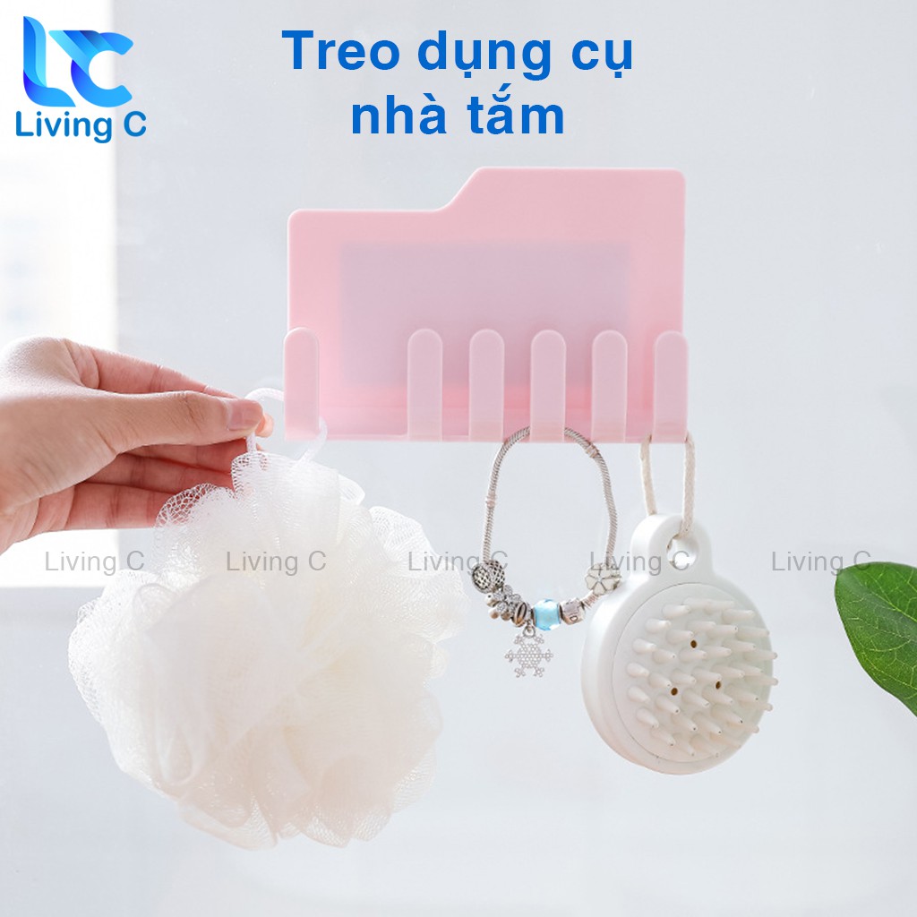 Móc bàn chải đánh răng Living C, giá bàn chải đánh răng dụng nhà tắm dán tường _MBC