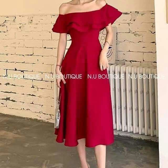 Đầm maxi xẻ tà