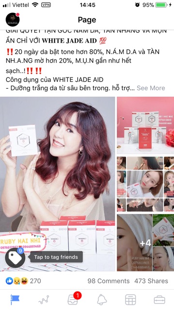 [MUA 2 TẶNG 1] Collagen Trắng Da White Jade Aid Chính Hãng Hàn Quốc (30 tuýp)