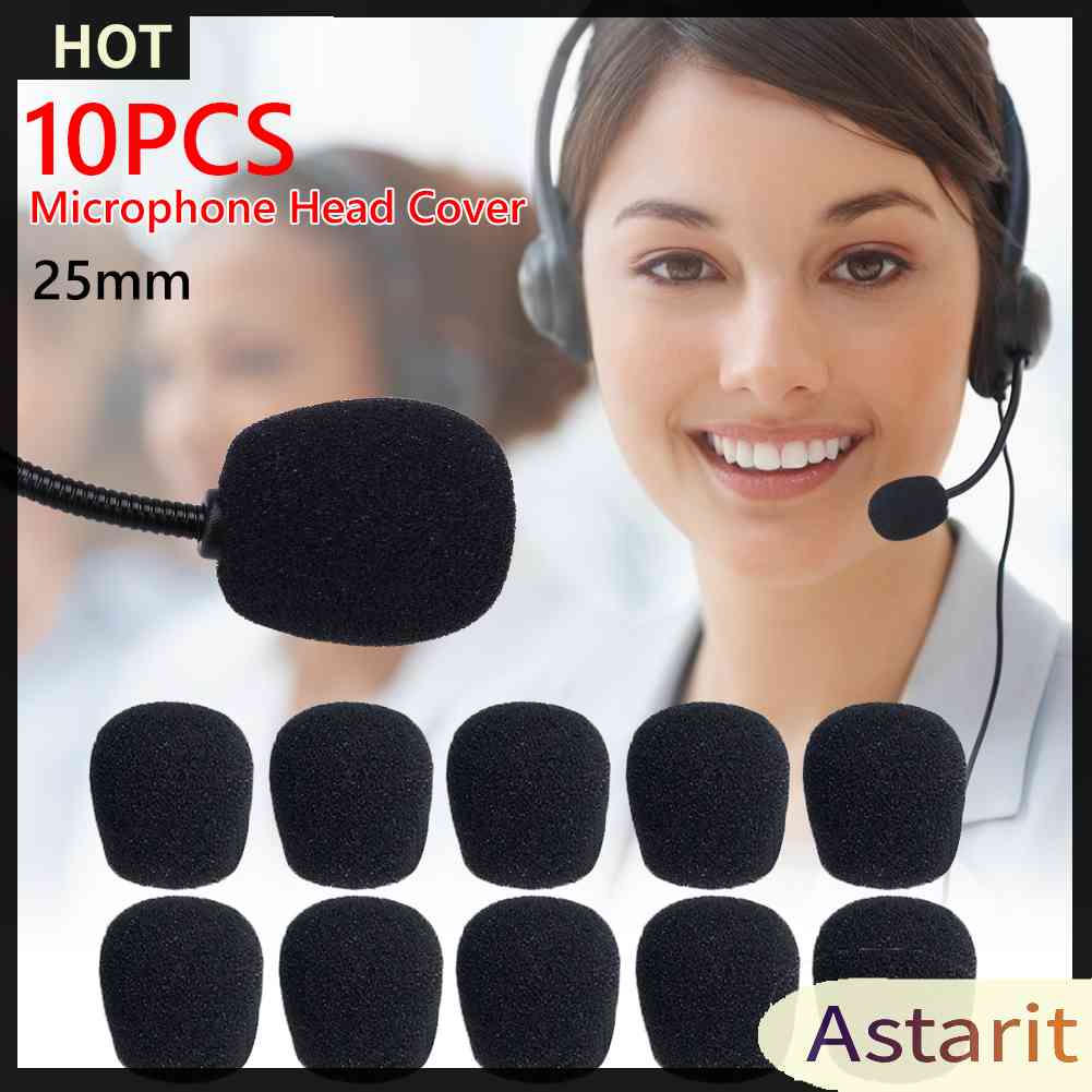 Set 10 Mút Xốp Mềm Bọc Đầu Micro 25mm