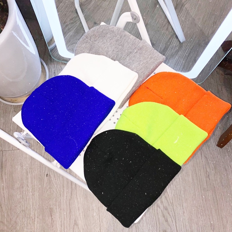 Mũ Len Trơn Thời Trang Màu Xanh Neon - Mã Số: ML789