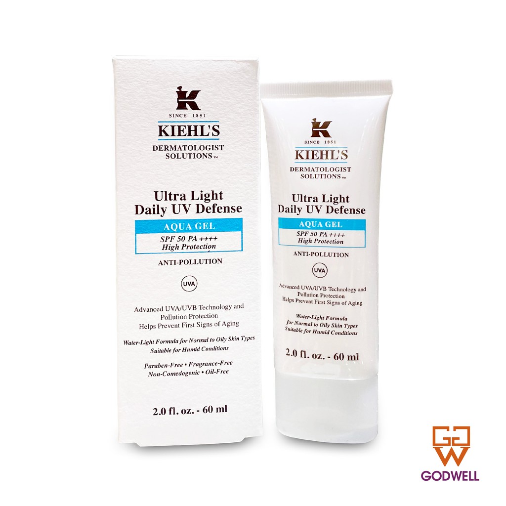 [KIEHL'S] Kem chống nắng Kiehl's Ultra Light Daily UV Defense Aqua Gel 60ml (màu xanh)