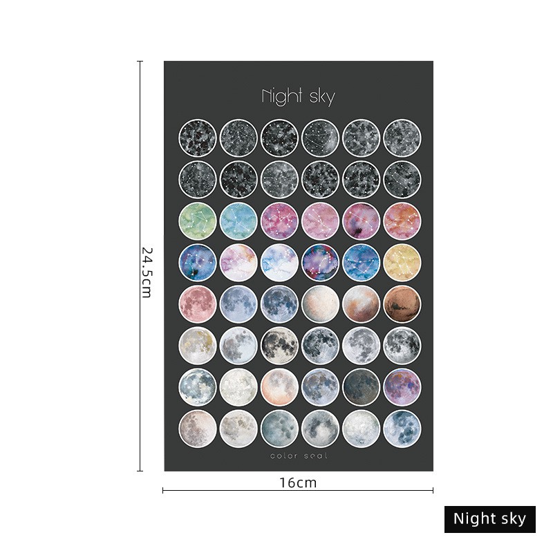 Sticker tròn trang trí cực đẹp 48 chiếc