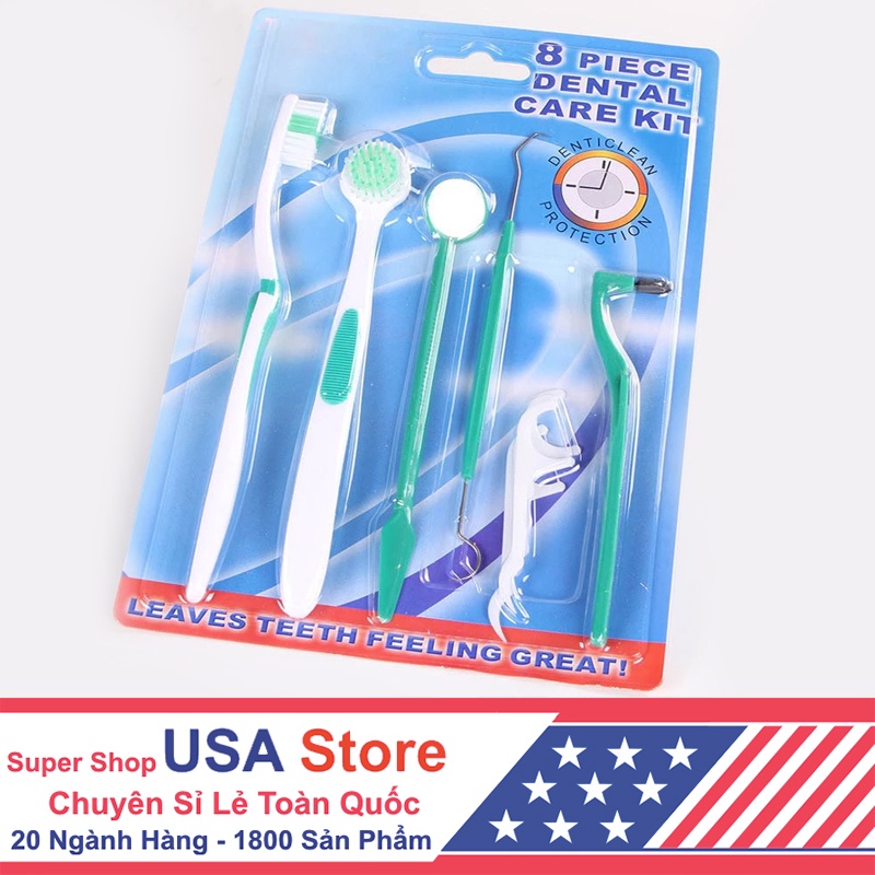 Bộ Kit Vệ Sinh Răng Miệng Nha Khoa 8 Món