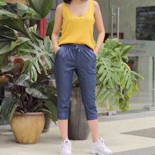 Quần baggy lửng nữ