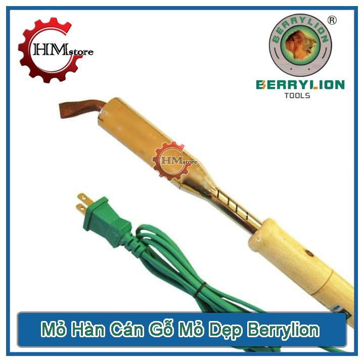 Mỏ Hàn Chì Mũi Dẹp Berrylion - Mỏ hàn chì cán gỗ Sư tử