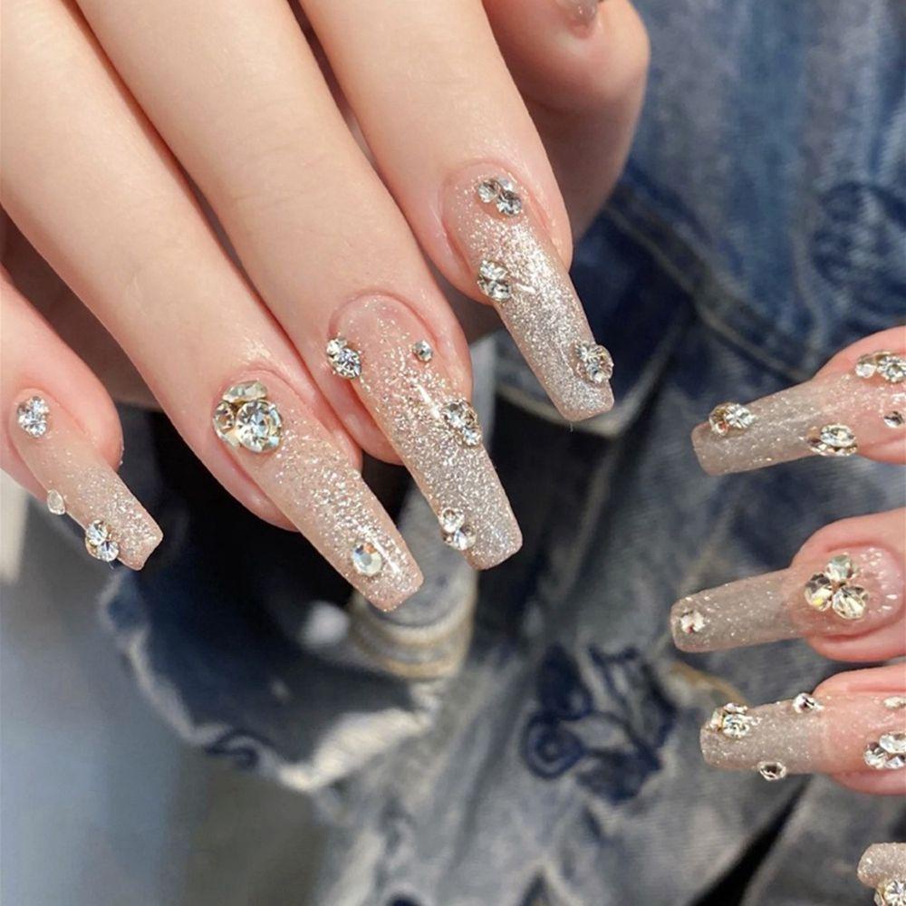 Hộp 24 Móng Tay Giả Múa Ba Lê Trang Trí Nghệ Thuật