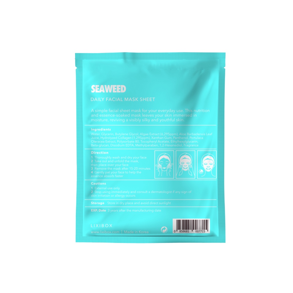 [HB Gift] Combo 2 Lixibox Daily Facial Mask Sheet - Seaweed