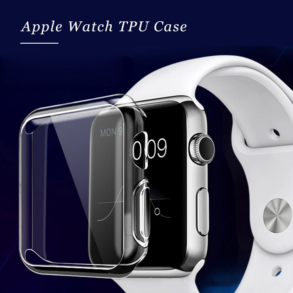 Vỏ nhựa TPU mềm mỏng bảo vệ mặt đồng hồ Apple Watch 38mm / 42mm