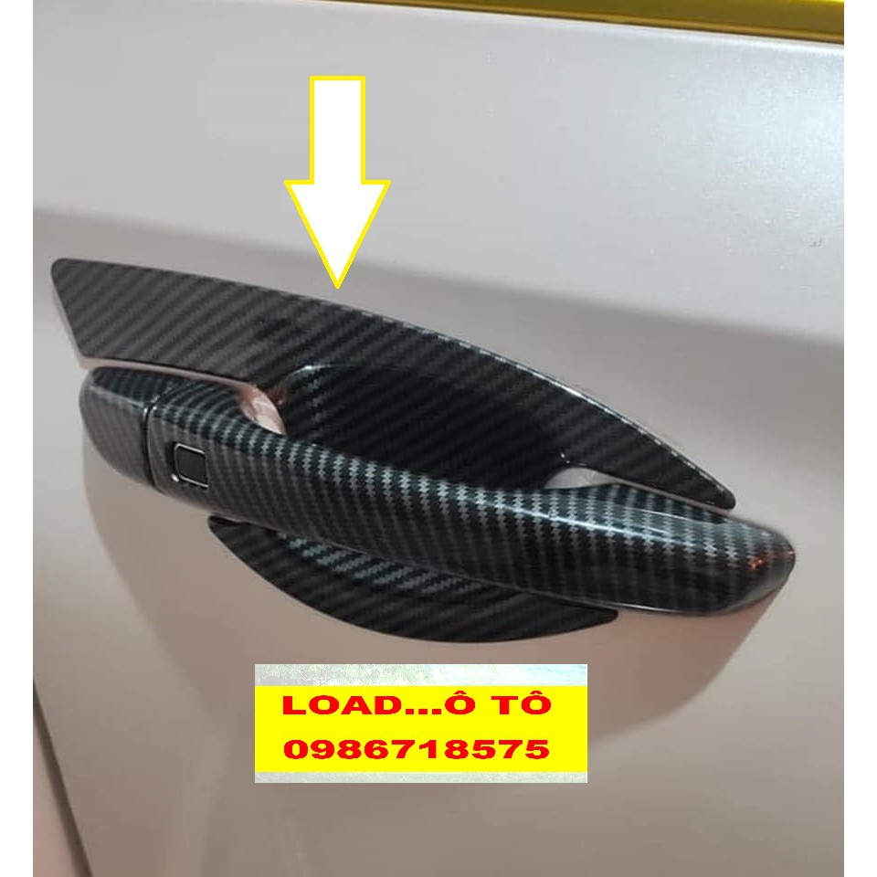 Ốp Tay Hõm Cửa Xe Huyndai Accent 2022-2018 Vân carbon Cao Cấp