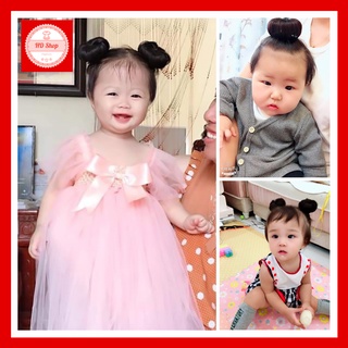 Búi tóc Natra cho bé 4 mẫu tóc giả cho be cực đáng yêu