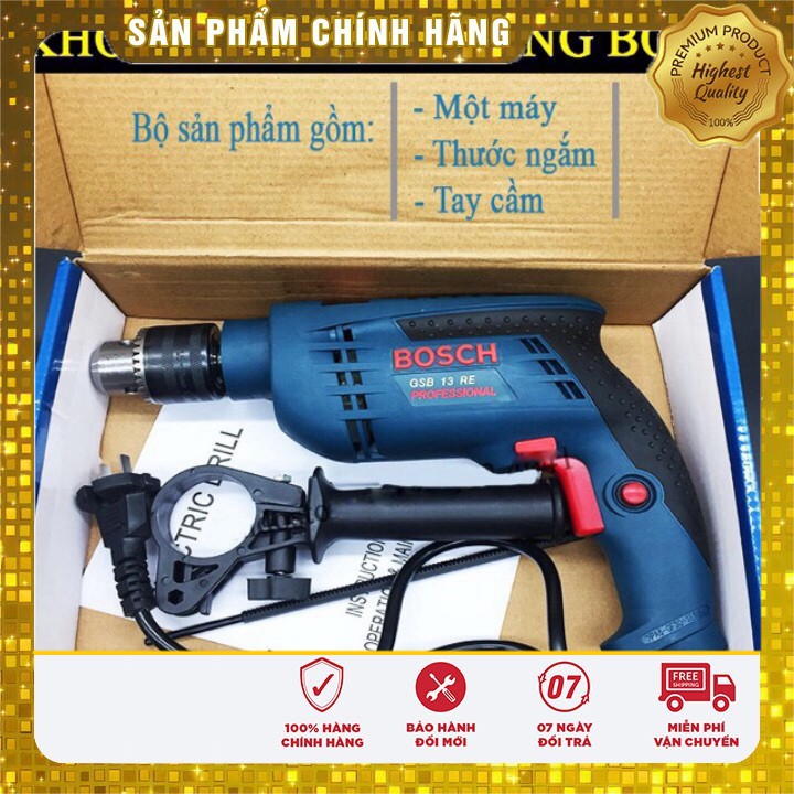 .HÀNG CHÍNH HÃNG Máy khoan tường bê tông, khoan sắt, khoan gỗ 13 ly Bosch