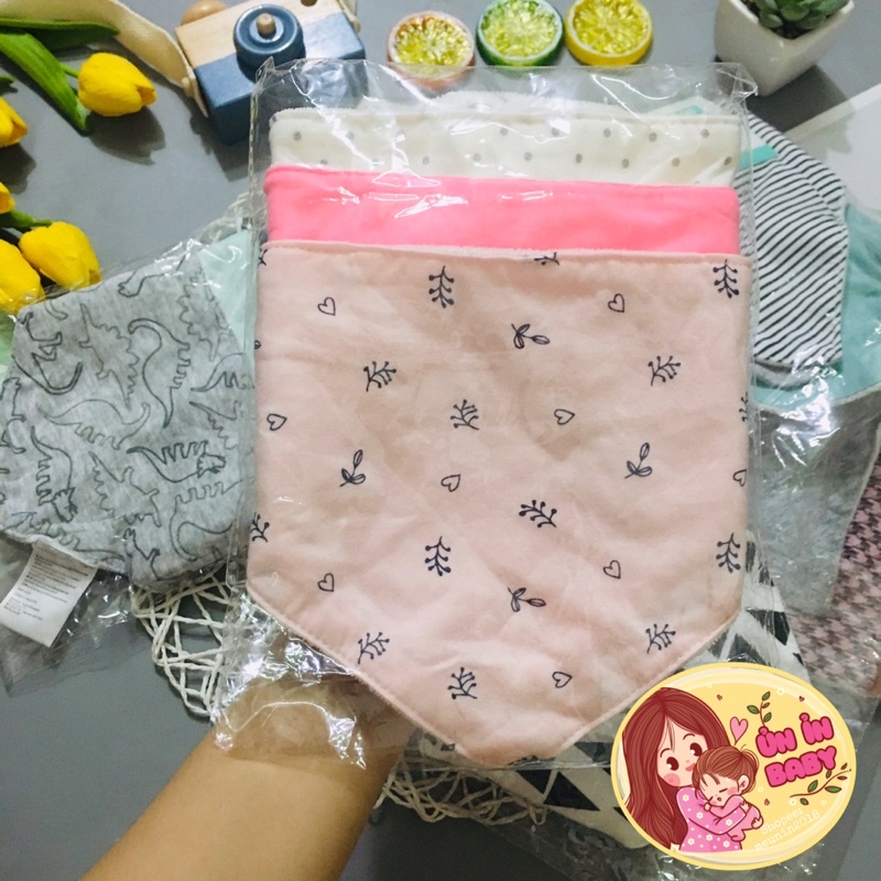 Khăn yếm cho bé set 3️⃣c cotton xuất dư bé trai-bé gái