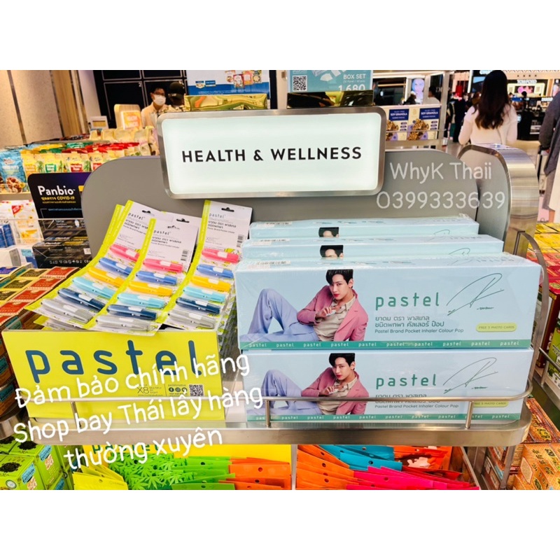 Ống hít mũi Pastel Inhaler Thái Lan BibleBuild tinh dầu hương hoa cực thơm