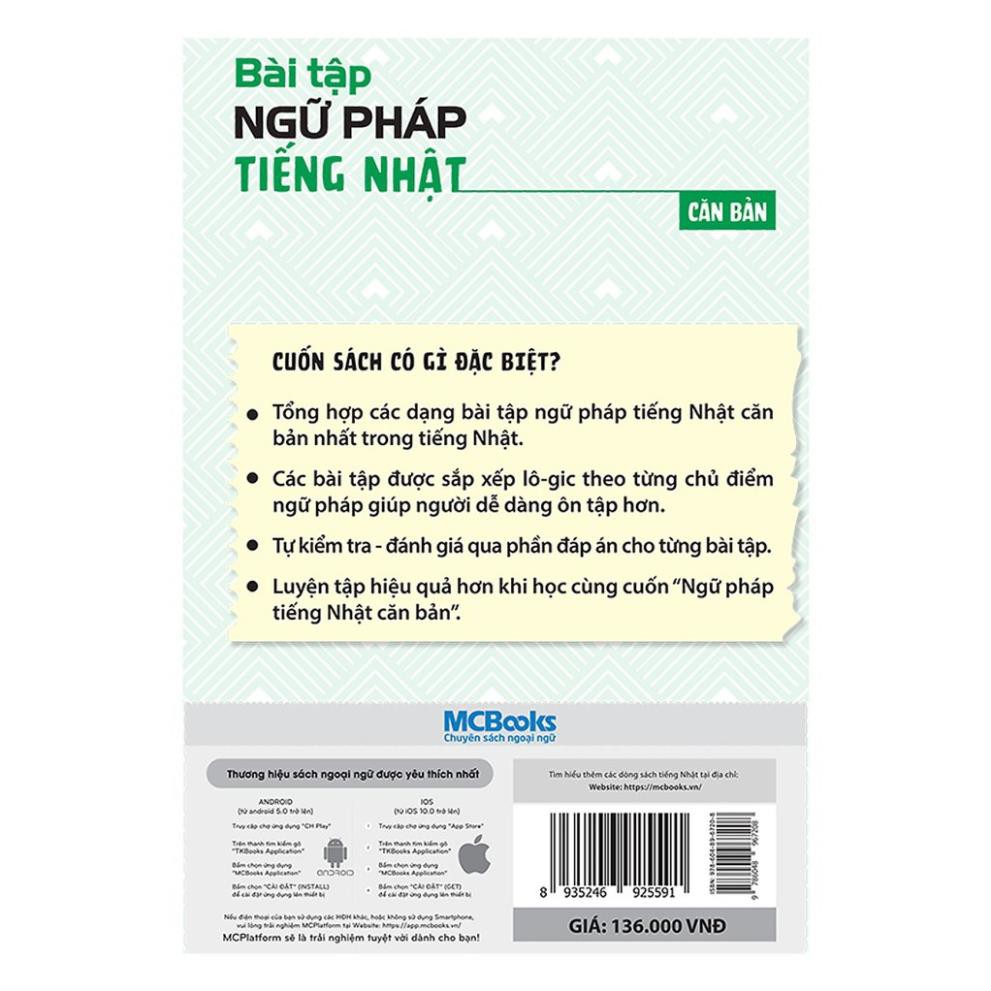 Sách - Bài tập ngữ pháp tiếng Nhật căn bản
