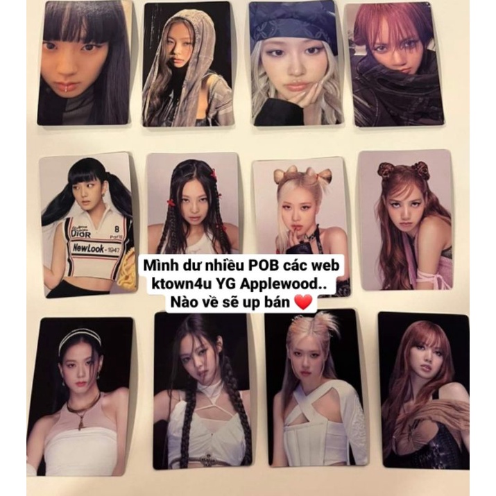 thẻ ảnh card Blackpink chính hãng