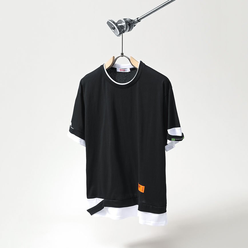 ÁO DOUBLE LAYER THUN cổ tròn chất Cotton co giãn,thoáng mát DA50 | BigBuy360 - bigbuy360.vn