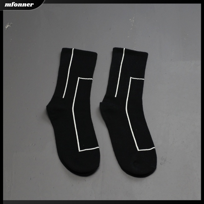 Vớ Thể Thao Cotton Thấm Hút Mồ Hôi In Đường Kẻ Cho Người Lớn