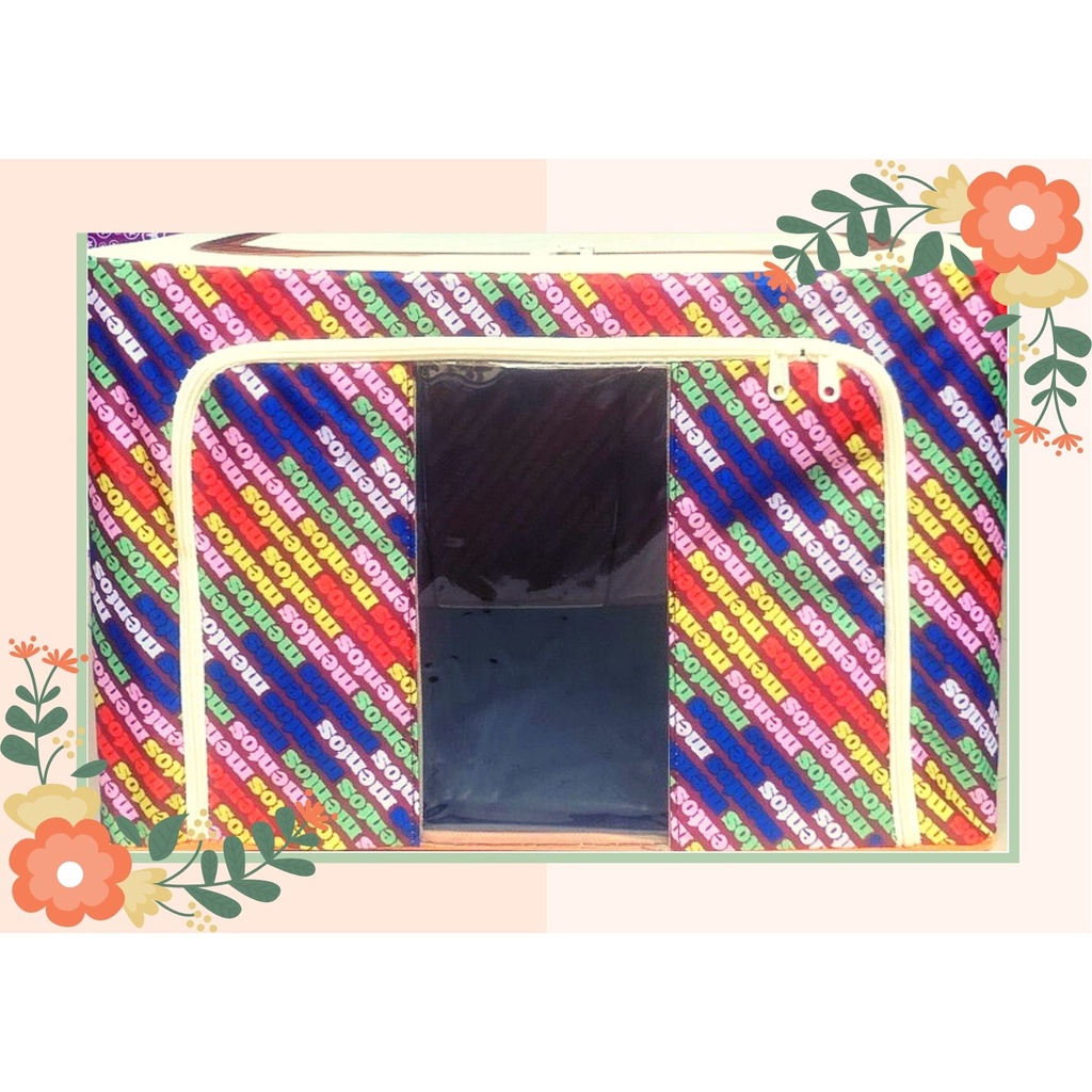 Hộp Vải Khung Thép Đựng Chăn Màn Quần áo đồ lót nam nữ đựng đồ chơi trẻ em gấp gọn 66L có thể xếp chồng