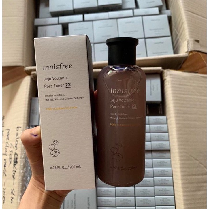 [Mẫu 2019] Nước Hoa Hồng Từ Tro Núi Lửa Innisfree Jeju Volcanic Pore Toner 2x 200ml..