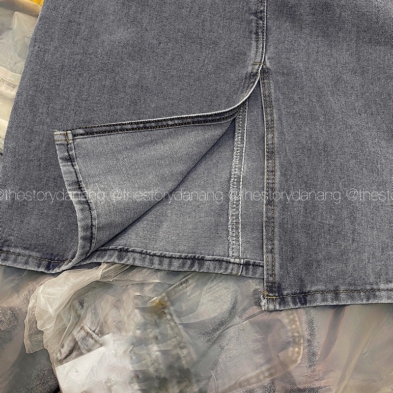 [STR] Chân váy jean dáng dài, xẻ vạt CV266 | BigBuy360 - bigbuy360.vn