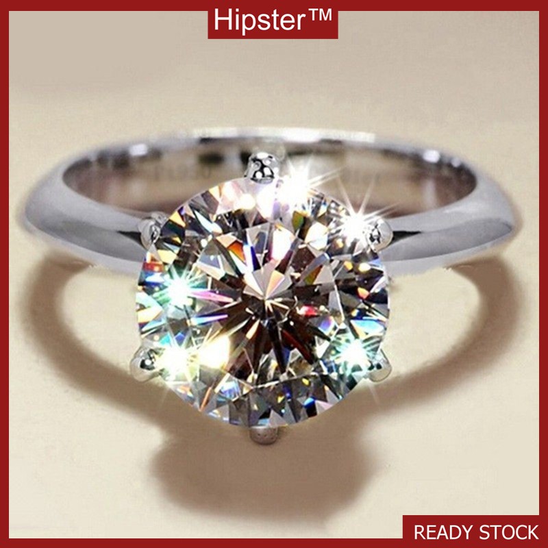 Thời Trang Cao Cấp Nhẫn Đứng Kim Cương Nữ Tặng