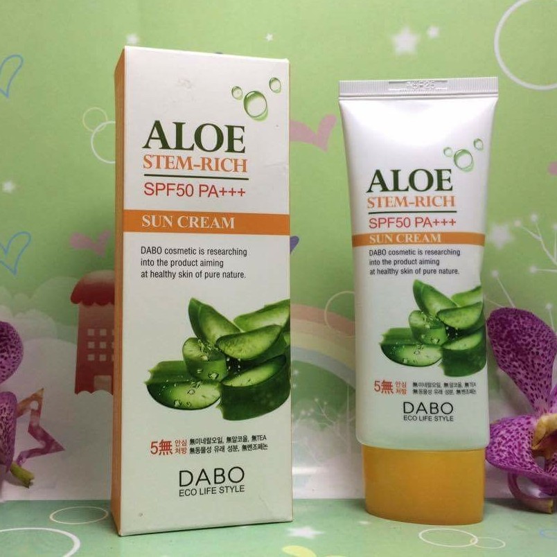 Kem Chống Nắng Dabo aloe Stem-Rich SPF50 PA+++ Sun Cream