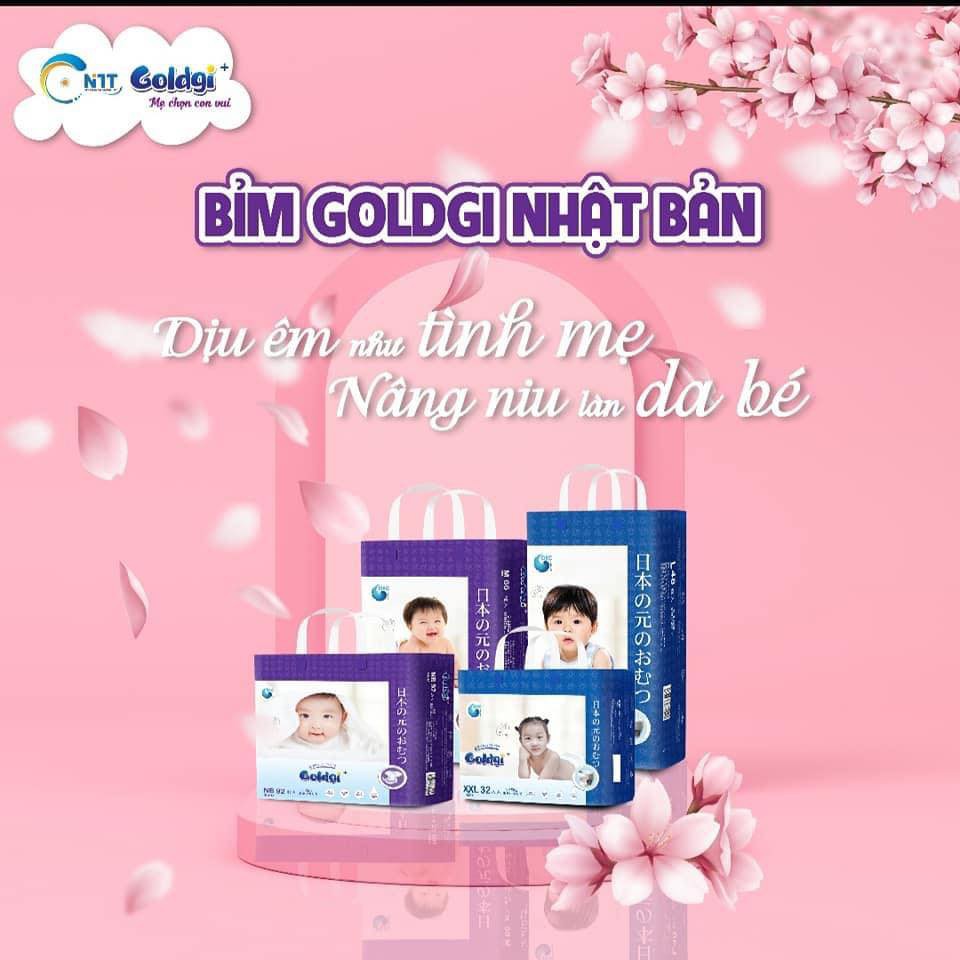 [Goldgi Mẫu mới 2021- Kèm quà] Bỉm dán/quần Goldgi+ size Nb92/S84/M66/M60/L56/L48/XL46/XL44/XXL34