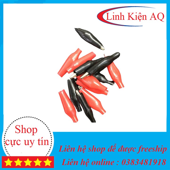 Kẹp Cá Sấu 45mm - 1 cặp Đỏ Đen | BigBuy360 - bigbuy360.vn