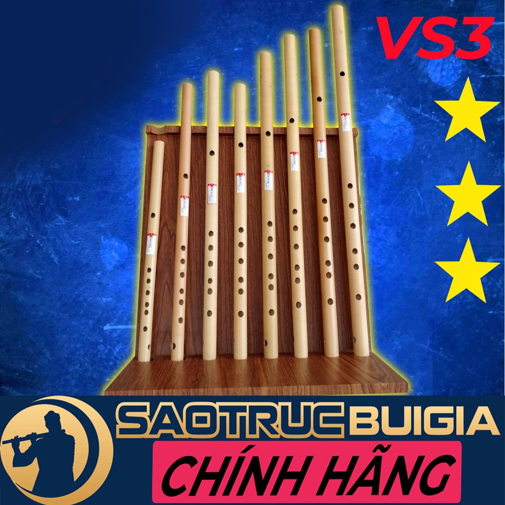 BỘ SÁO 8 CÂY BÙI GIA VS3 – ĐỦ TONE – DÒNG CHƠI LÂU DÀI CAO CẤP – TẶNG TÚI NHUNG + HỘP ĐỰNG CỠ LỚN