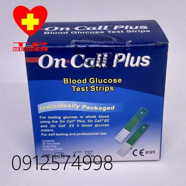 Que thử tiểu đường oncallplus hộp 25 que