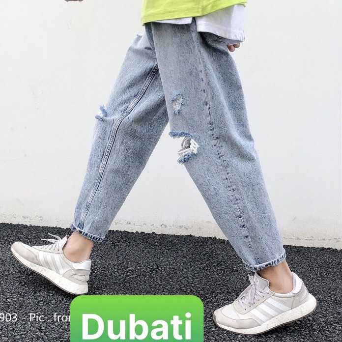 QUẦN JEAN NAM BAGGY RÁCH GỐI ỐNG RỘNG SUÔNG, VẢI KHÔNG XÙ HOT TREND- DB 46- DUBATI FASHION