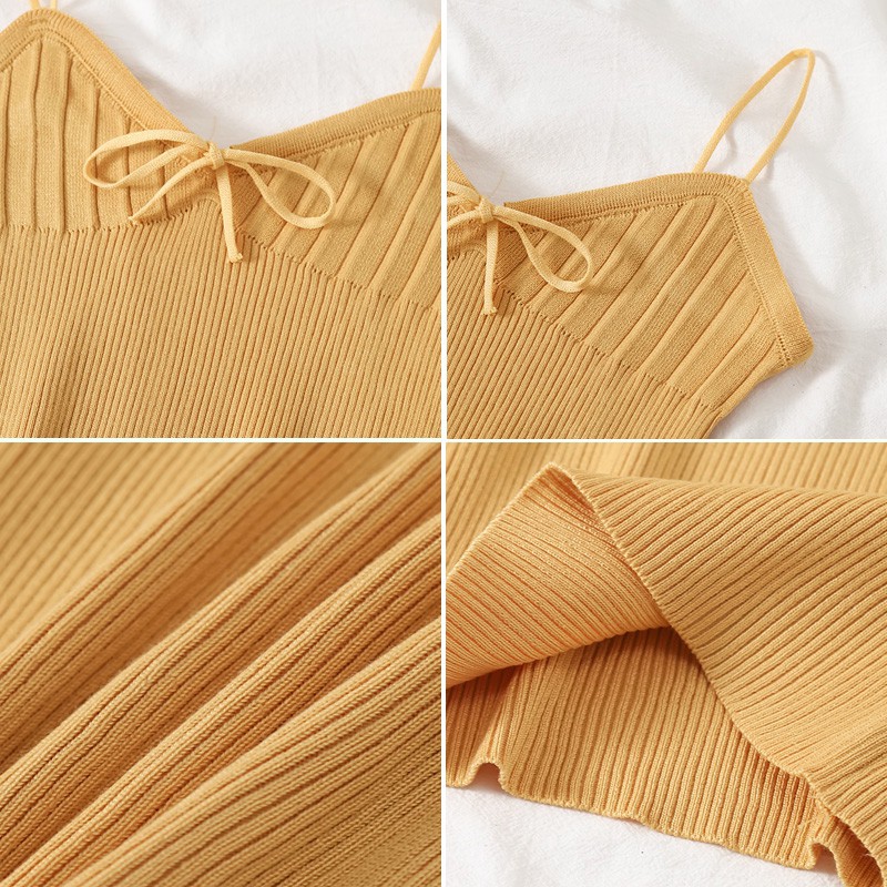 Áo dệt kim nữ cổ chữ V dây rút quyến rũ | BigBuy360 - bigbuy360.vn