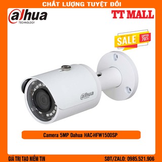 Camera HDCVI hồng ngoại 5MP Dahua HAC-HFW1500SP-Đổi sang mã HAC-HFW1500CMP   -  Bảo hành chính hãng 2 năm