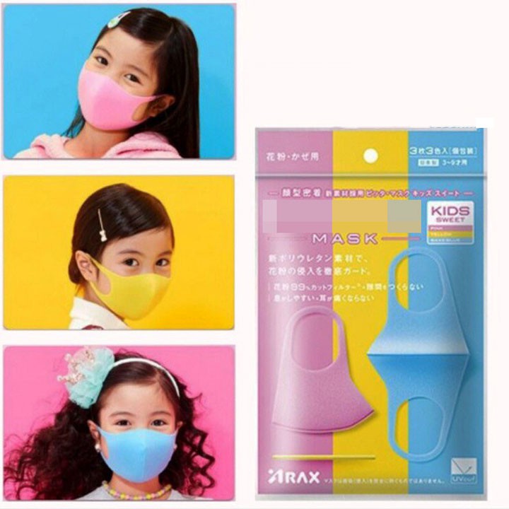 Set 3 khẩu trang chống bụi mịn Arax Nhật Bản cho bé lọc bụi đến 2.5µm BBShine – M004 | BigBuy360 - bigbuy360.vn