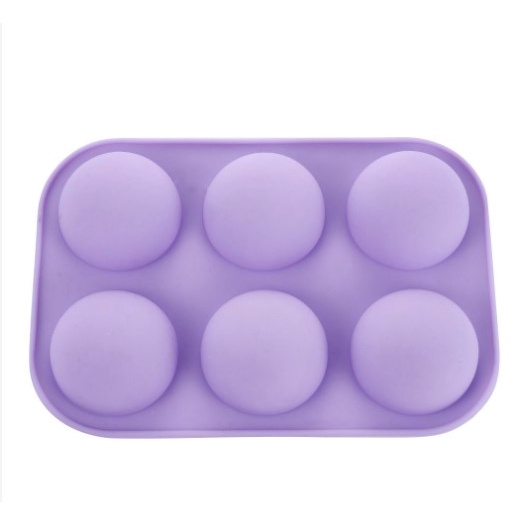 Khuôn silicone 6 hình bán cầu to