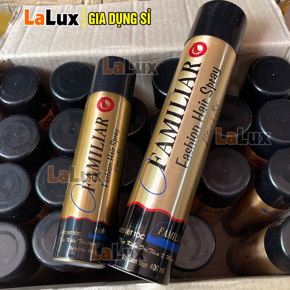 Gôm Xịt Tóc Nam/Nữ Giữ Nếp Chuyên Nghiệp FAMILIAR 400ml/200ml-Keo Xịt Tóc Cứng Thơm Cao Cấp Cho Nam Giới Tạo Kiểu LALUX