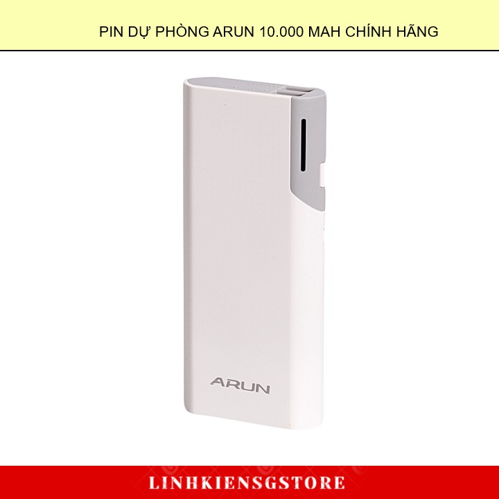 PIN DỰ PHÒNG ARUN 10400MAH SẠC PIN CỰC NHANH MANG THEO DỂ DÀNG