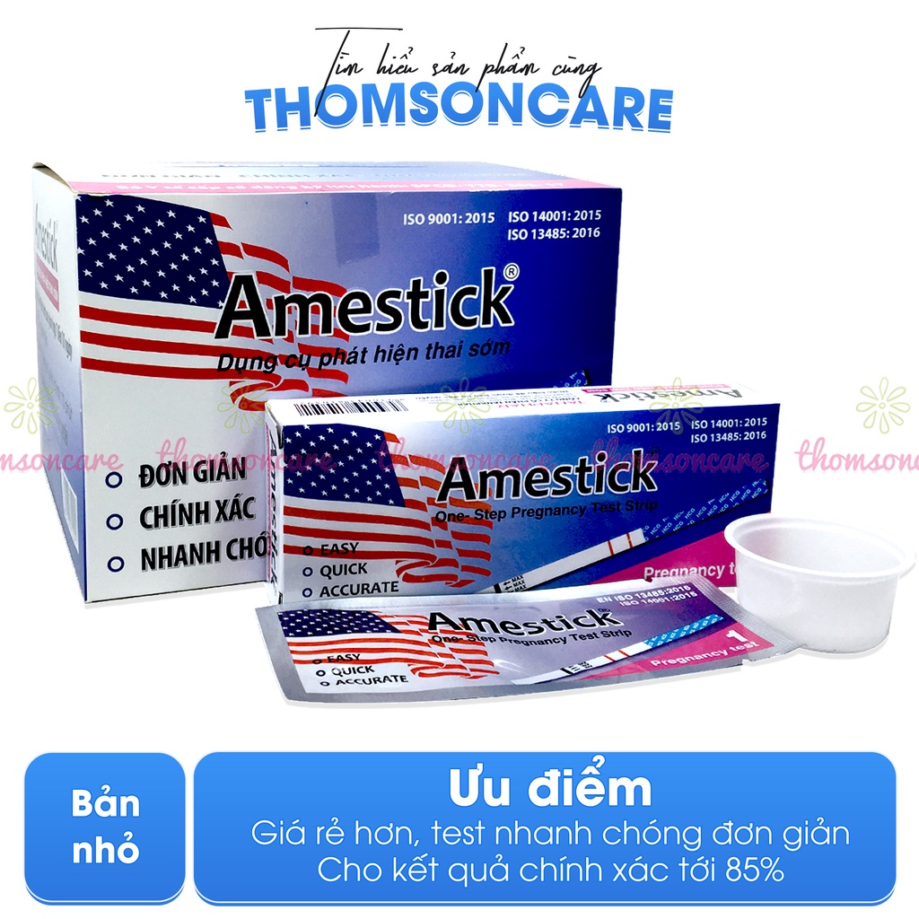 Combo 3 Hộp que thử thai nhanh bản to từ 2mm 4mm 5mm tiêu chuẩn, 2 vạch chính xác - test thử thai hai vạch sớm nhanh