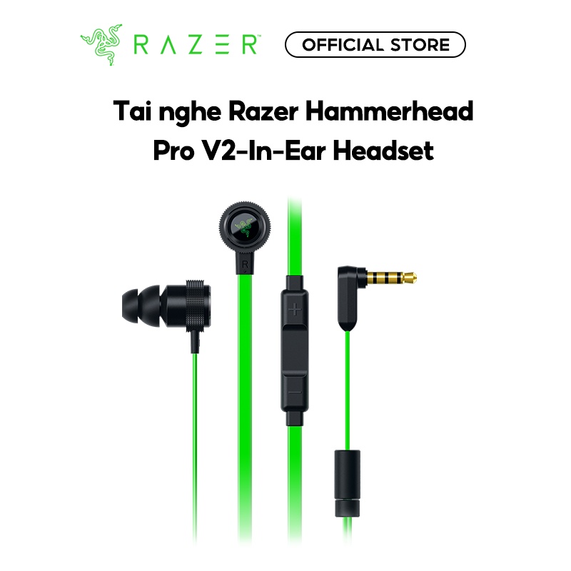 Tai nghe Gaming Razer Hammerhead Pro V2–In-Ear Headset - Hàng Chính Hãng - Bảo hành 24 tháng