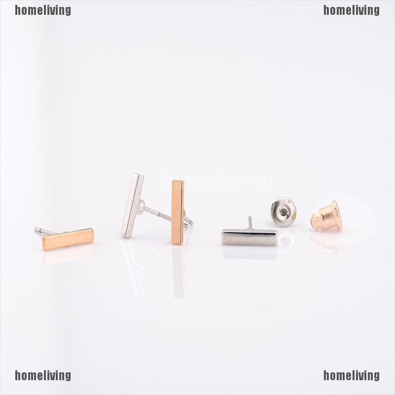 Khuyên tai kim loại chữ T đơn giản thời trang cho nữ