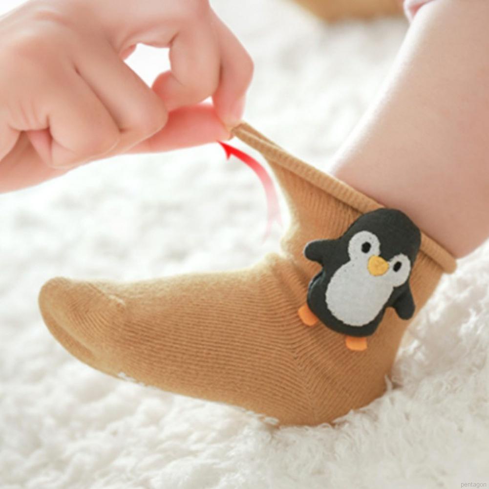 Vớ dày chống trượt in họa tiết hoạt hình dễ thương cho bé sơ sinh 0-8 tuổi